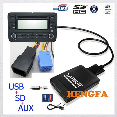 Yatour Autoradio Lecteur Mp3 Pour Vw Golf/Gti/R32/Passat Audi A4/Horizon/A8/Allroad Usb Adaptateur Aux Yt-M06
