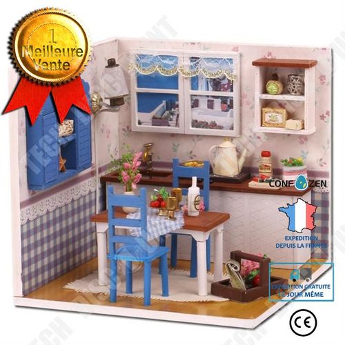 Diy Maison De Noël Miniature Assemblez Led Dollhouse Furniture Kit Cadeau De Noël Jouet