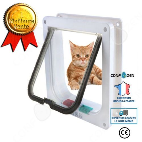 Porte Pour Animaux De Compagnie Porte Pour Chien Matériau Abs Porte Plastique Abattant Chat Chiot Animaux 25*23*5.5cm
