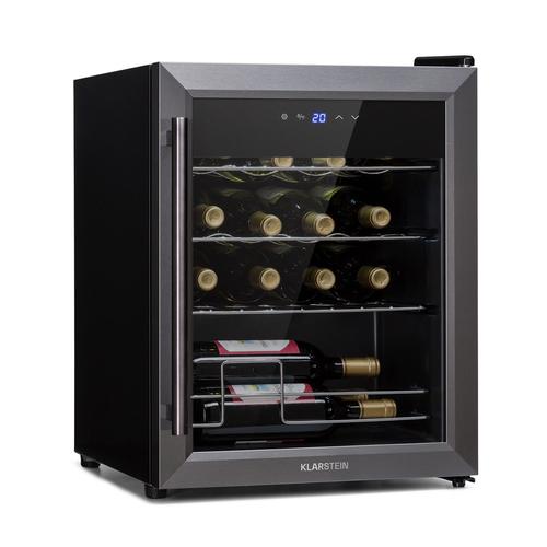 Cave à vin - Klarstein Ultimo 16 Uno - 42 litres / 16 bouteilles - Éclairage LED - Température 5°C 18°C - noir