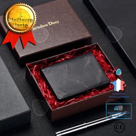 Mini Portefeuille avec Protection RFID DONBOLSO Portefeuille Madrid Portefeuille en Cuir Véritable pour Homme Vintage Marron Portefeuille sans Pochettes à Monnaie 