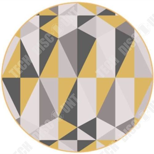 Td® Tapis Rond Salon Chambre φ160cm Tapis Imprimé 3d Motif Géométrique Antidérapant Motif Géométrique Polyester