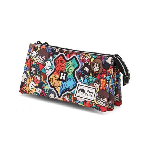 Trousse Triple Harry Potter Chibi Multicolore