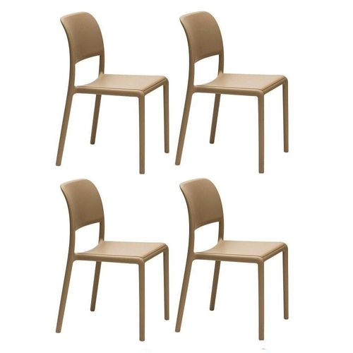 Lot De 4 Chaises River Empilables Design Coloris Sable.