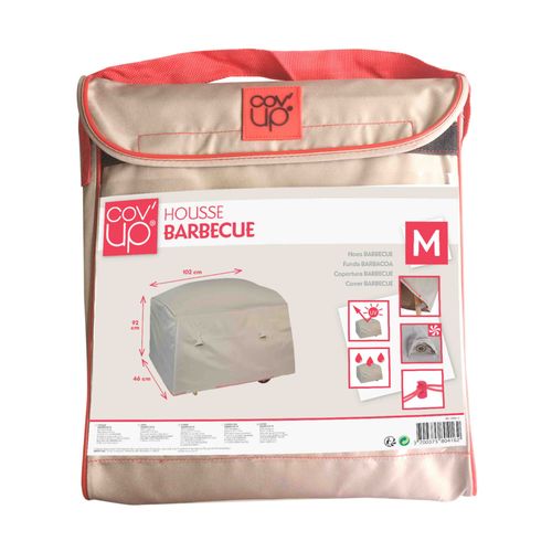Housse Pour Barbecue Plancha Polyester Taupe 102x46x92 Cm