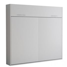 Armoire Lit Escamotable Vertigo Blanc Mat Couchage 160*200 Cm