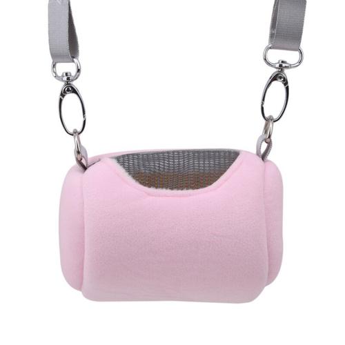 Cage Pour Animaux De Compagnie, Accessoires Corps Croisé Conception De Cylindre Doux Pratique Voyage À Domicile Portable Écureuil Filet Visible Hamster Sac De Transport