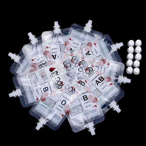 Sac De Récipient Pour Boisson Cosplay D'halloween, Accessoires De Poche De Sang De Vampire, Sacs De Boisson De Zombie, Classe Alimentaire, Bouteille D'eau En Pvc, Décors