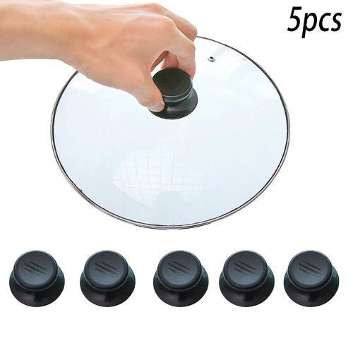 Couvercle de casserole en verre avec poignée de levage, 5 pièces, ustensiles de cuisine, casserole avec poignée de levage, bouilloire, partie de maintien, accessoires de cuisine