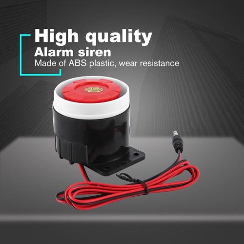 Sirène d'intérieur forte 120db, sonnette d'alarme filaire Durable pour la sécurité de la maison, DC 12V DC, Buzzer électronique piézo