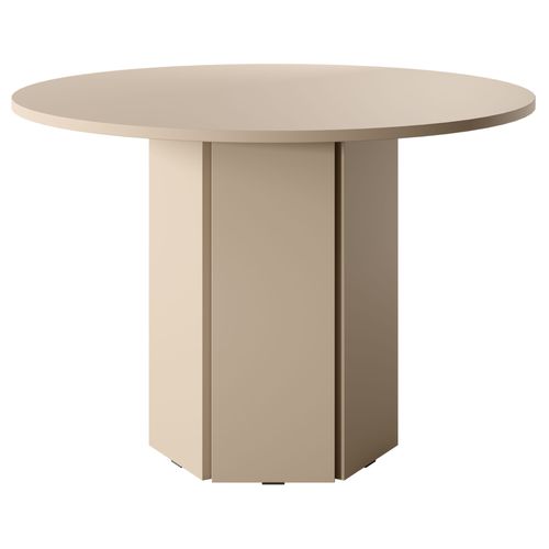 Table À Manger Ronde Beige 110 Cm