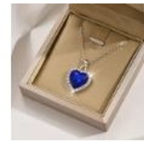 Pendentif Avec Coeur Bleu Océan (Saphir)