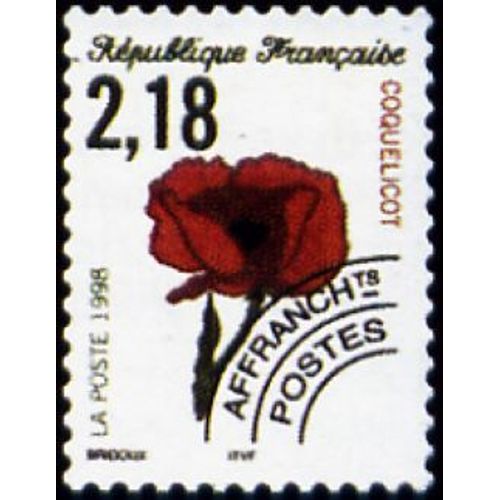 1 Timbre Préoblitéré France 1998, Neuf - Coquelicot - Yt Pre Ob N° 241