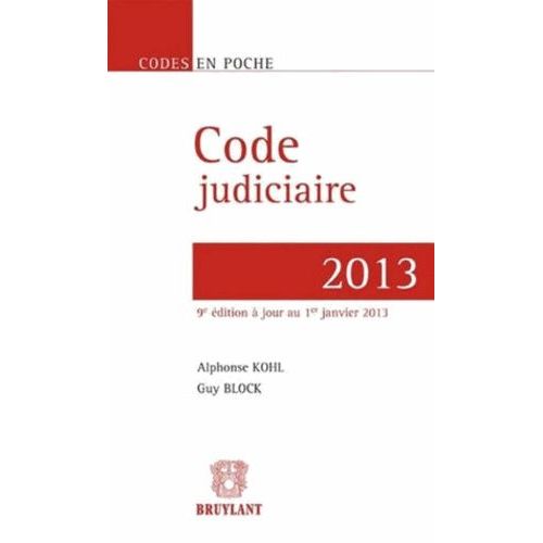 Code Judiciaire 2013