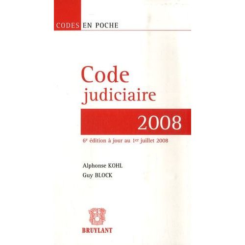 Code Judiciaire 2008