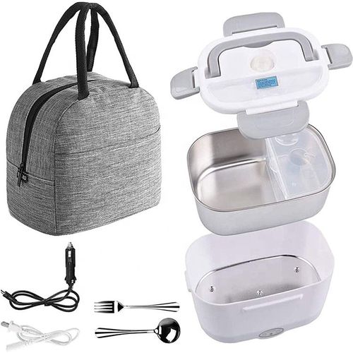 Lunch Box Chauffante Électrique Gamelle Chauffante 12v24v220v Idéal Chauffe Plat Bureau, Voiture, Camion, Chantier Boite A Lunch Rapide A Chauffer Isotherme , Le Sac Isotherme Garde Les Repas Chauds