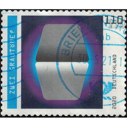 Allemagne 2020 Oblitéré Used Illusions Optiques Zwei Grautöne Deux Nuances De Gris Y&t De 3317 Su