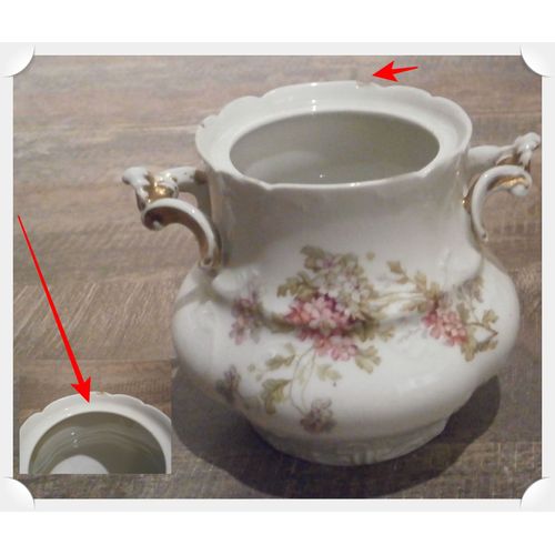 Pot À Sucre Sucrier - Porcelaine Goa - Années 60