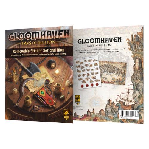 Gloomhaven - Jaws Of The Lion : Removable Sticker Set & Map (Anglais)