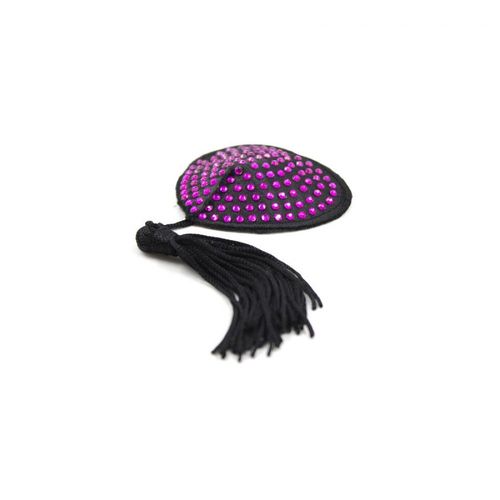 Caches Seins & Tetons Cache-Tétons Coeur Noir-Violet X2 Joy Jewels