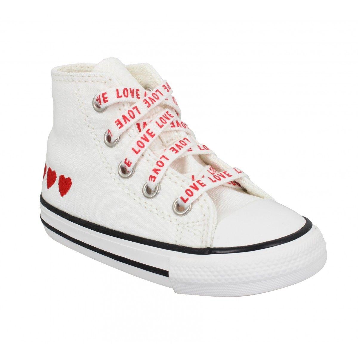 Converse haute sales avec coeur