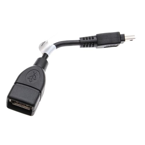 vhbw Adaptateur OTG compatible avec Sony HXR-NX30, HXR-NX30E, HXR-NX70 appareils mobiles - Câble de Mini-USB (männlich) vers prise USB A, noir