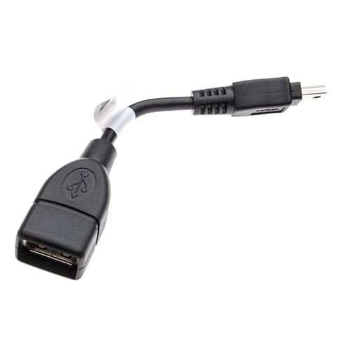vhbw Adaptateur OTG compatible avec Sony DCR-SR78E, DCR-SX15E, DCR-SX21E appareils mobiles - Câble de Mini-USB (männlich) vers prise USB A, noir