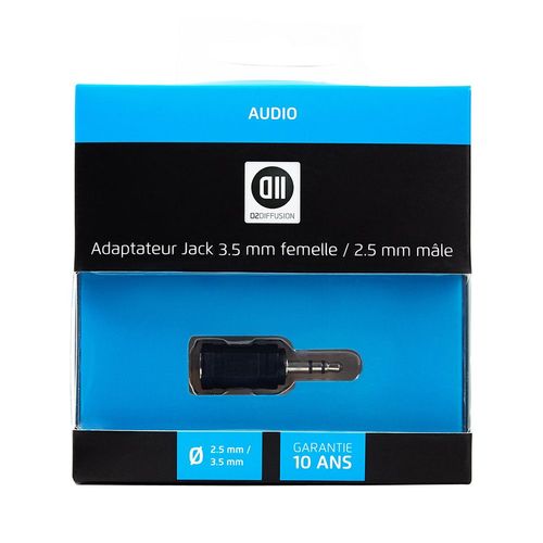 Adaptateur Jack 2,5mm D2 Diffusion Vers Jack 3,5mm M/f