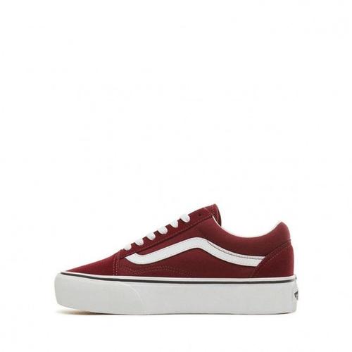 vans old skool platform red