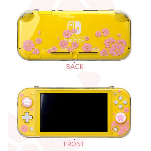 Coque Compatible Avec Switch Lite, Transparente Rigide Pc Étui De Protection Anti-Rayures, Antichoc Shell Accessoires Pour Switch Lite And Joycon Controller - Sakura