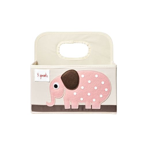 Panier De Toilette Bébé Éléphant 28 X 25 Cm - 3 Sprouts