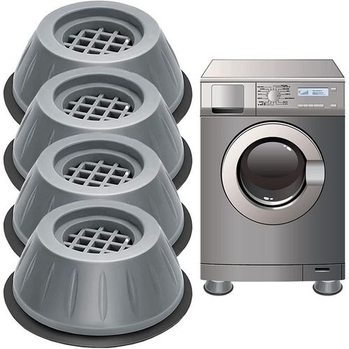4 Pièces Patin Anti Vibration Lave Linge Universel, Patins Anti-Vibrations Caoutchouc Antidérapant, Coussin De Pieds De Laveuse Anti-Vibrations