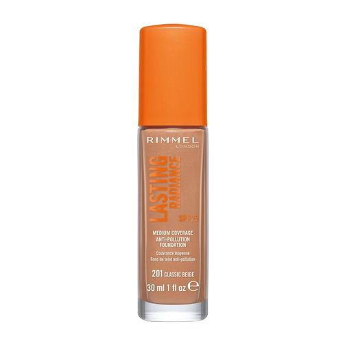 Rimmel Lasting Radiance Foundation 201 Classic Beige 30ml, Flacon Pompe, Liquide, - Rimmel London - Base De Teint 