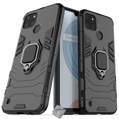 Housse Etui Coque Rigide Anti Choc Pour Realme C21-Y / C25y + Verre Trempe - Noir