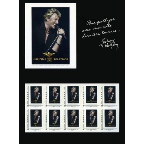 Collector 10 Timbres Johnny Hallyday Tour 66
