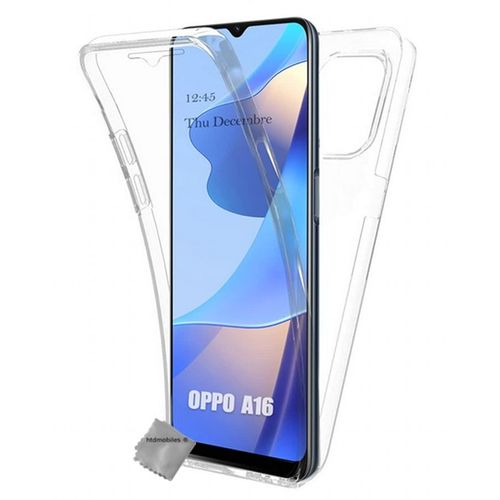 Housse Etui Coque Silicone Gel 360 Integrale Pour Oppo A16 / A16s + Film Ecran - Transparent