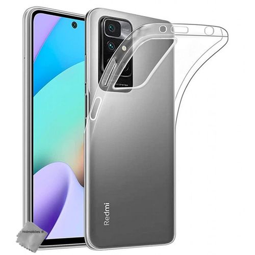 Housse Etui Coque Silicone Gel Fine Xiaomi Redmi 10 + Film Ecran - Transparent Tpu