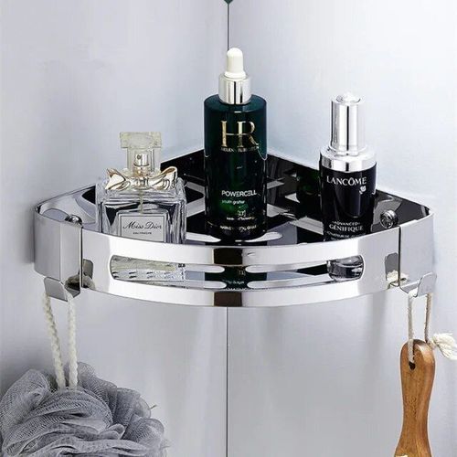 Support De Douche Mural En Acier Inoxydable T1 304,Quincaillerie Pour Étagères,Triangle D'angle,Accessoires Sans Poinçon - Type Triangle-Single Tier