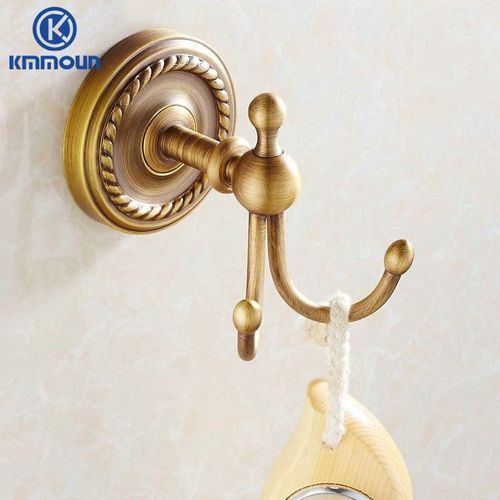 Laiton Antique Brossé Accessoires De Salle De Bain Étagère À Serviettes Porte-Serviettes Porte-Papier Tissu Crochet Porte-Savon Porte-Gobelet Support De Toilette - Type Only Hook