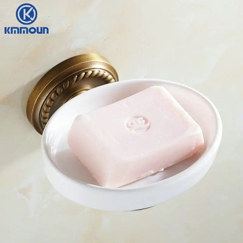 Laiton Antique Brossé Accessoires De Salle De Bain Étagère À Serviettes Porte-Serviettes Porte-Papier Tissu Crochet Porte-Savon Porte-Gobelet Support De Toilette - Type Only Soap Dish