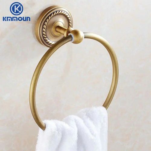 Laiton Antique Brossé Accessoires De Salle De Bain Étagère À Serviettes Porte-Serviettes Porte-Papier Tissu Crochet Porte-Savon Porte-Gobelet Support De Toilette - Type Only Towel Ring