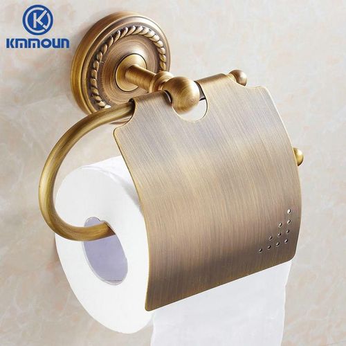 Laiton Antique Brossé Accessoires De Salle De Bain Étagère À Serviettes Porte-Serviettes Porte-Papier Tissu Crochet Porte-Savon Porte-Gobelet Support De Toilette - Type Only Paper Holder