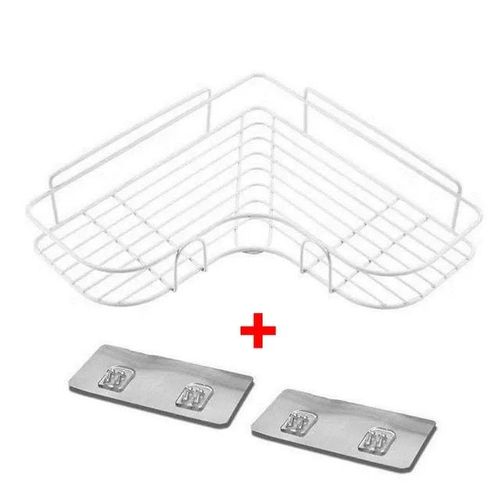 Hometal-Étagères Sans Perçage,Fournitures Hoevalubooks,Fournitures De Cuisine,Rangement Hoaccessrespiration - Type Triangle-White