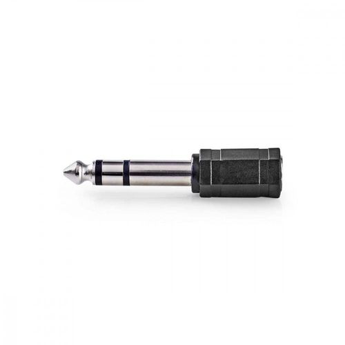 Nedis - Adaptateur audio - jack stéréo mâle pour mini-phone stereo 3.5 mm femelle - noir