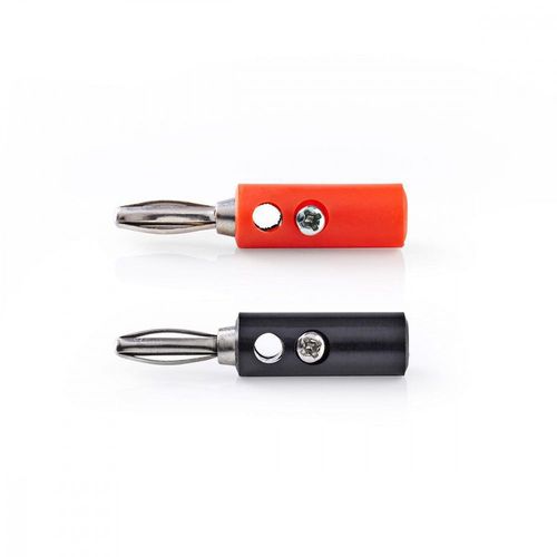 Nedis - Kit de connecteur audio - prise banane mâle - noir, rouge