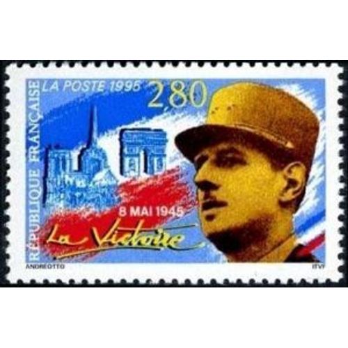 1 Timbre France 1995, Neuf - 8 Mai 1945 - La Victoire - Yt 2944