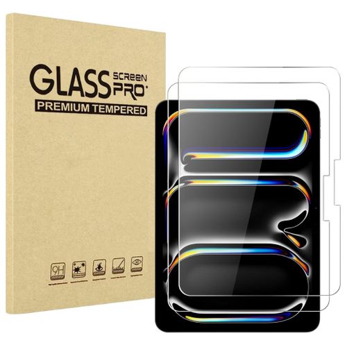 Verre Trempé pour iPad Pro 2024 11 pouces [Pack 2] Film Protection Ecran Resistant [Lot de 2] Vitre Anti Rayure Phonillico®