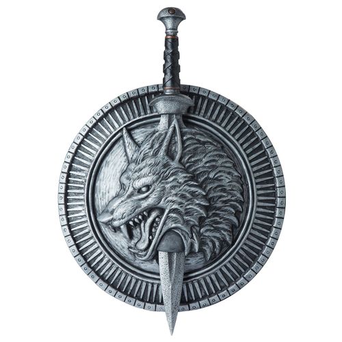 Glaive Et Bouclier De Guerrier Au Loup Adulte