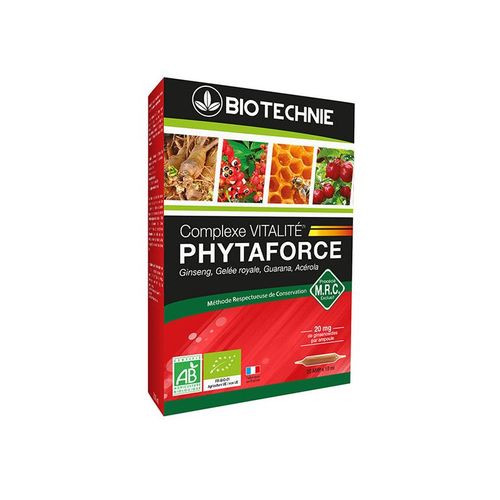Biotechnie Complexe Vitalité Phytaforce 20 Ampoules X 10ml 
