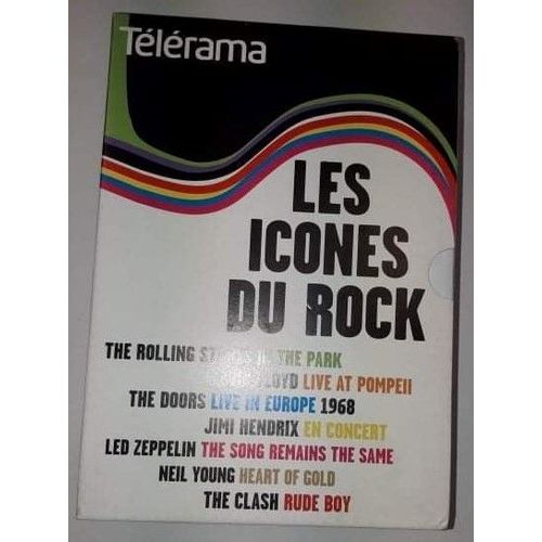 Les Icones Du Rock ( Coffret 7 Dvd ) : The Rolling Stones/Pink Floyd /The Doors/Jimi Hendrix / Led Zeppelin/Neil Young /The Clash .